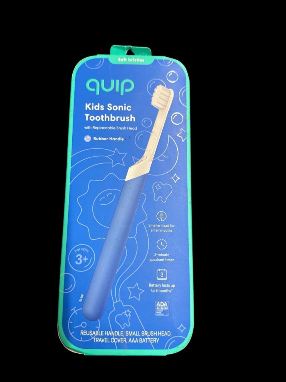 Quip Kids Sonic Toothbrush in blue ADA-accepted New in Box